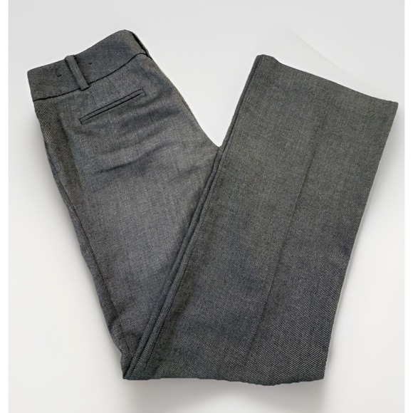 Ann Taylor Pants - Ann Taylor Modern Grey Micro Check Wide Leg Dress Pants Womens 4 Office Career